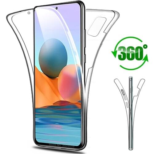 360° full body Protect Shell Cover for Redmi Note10 Pro Not 10S Clear TPU Soft Silicone Shockproof Coque Redmy Note 10 Pro Case