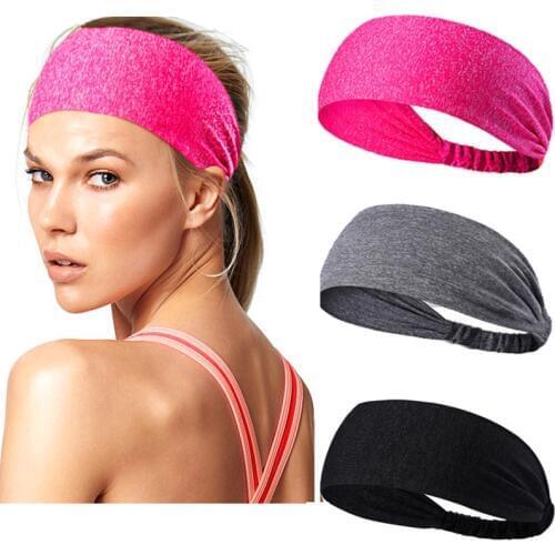 1pcs 2019 Womens Yoga Hair Band Sports Headband Women Men Cotton Knotted Turban Head Hair Band Wide Elastic Yoga Sport Headband
