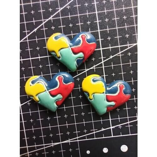 1pcs/lot resin flat back jigsaw love 26mm fairy garden gnome moss terrarium decor crafts bonsai home DIY