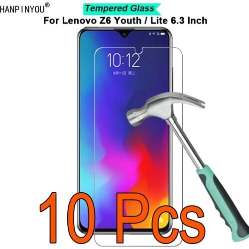 10 Pcs/Lot For Lenovo Z6 Lite / Z6 Youth 6.3" 9H Hardness 2.5D Toughened Tempered Glass Film Screen Protector Guard