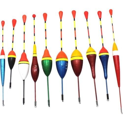 10Pcs/Lot Fishing Floats Set Buoy Fishing Light Stick Floats Fluctuate Size Color Float Buoy for Fishing Accessories