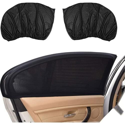 2pcs Car Front/Rear Side Window UV Sun Prevent Sunshine Blocker Cover Shade Mesh Auto Exterior Sunshade Baby Child Protect