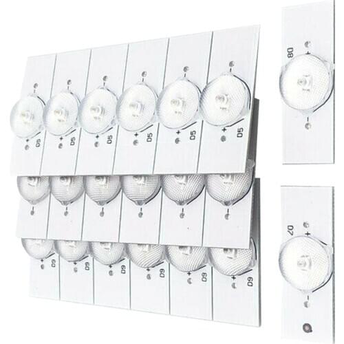 20PCS 6V SMD Lamp Beads with Optical Lens Fliter for LED TV Repair Led Light Strip Part Accessories