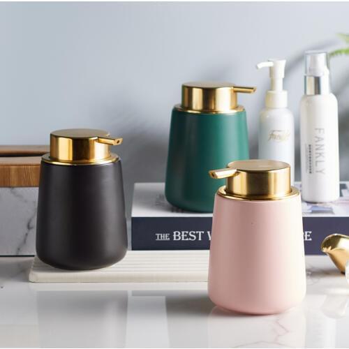Bathroom Accessories Liquid Soap Dispenser Ceramic Latex Bottle Hand Kitchen Sink Soap Container Shampoo Holder Wedding Gift