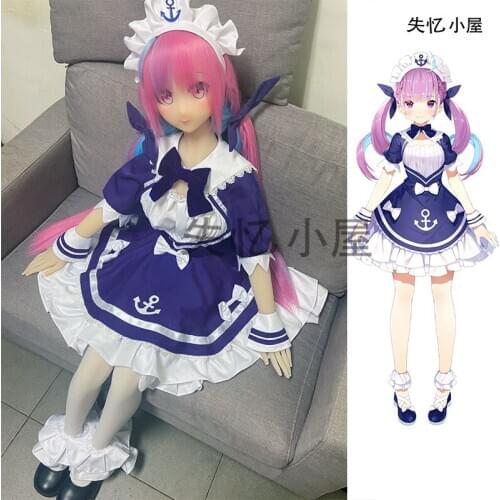Anime VTuber Hololive Minato Aqua SJ School Uniform Maid Dress Cute Suit Any Size Cosplay Costume Women Halloween Free Shipping