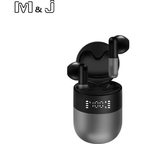 M&J TWS Wireless Headset Bluetooth Headphones Noise Cancelling HIFI Stereo Sport Waterproof Earphones With Mic For Xiaomi Huawei