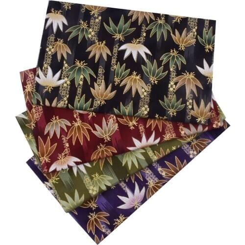 Japanese Style Bronzing Cotton Fabric Bamboo Cloth For Sewing Clothing And Accessories Needlework DIY Patchwork