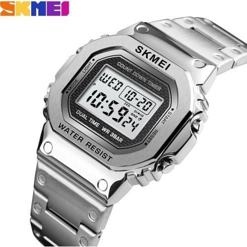 Chronograph Countdown Digital Watch For Men Fashion Outdoor Sport Wristwatch Mens Watch Alarm Clock Waterproof Top Brand SKMEI