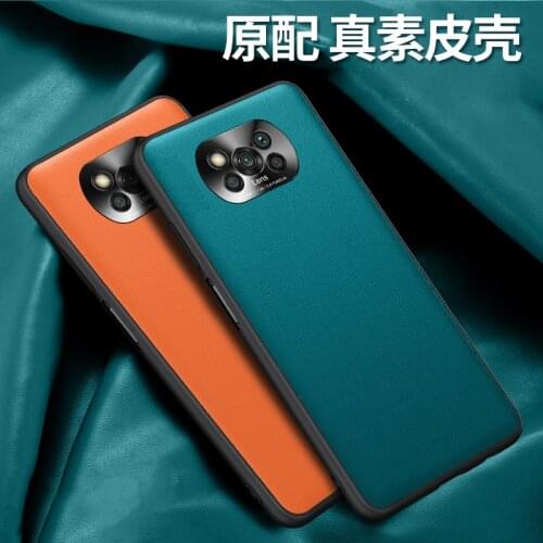 For Xiaomi Poco X3 NFC X3 Pro Case Luxury Vegan Leather Grain Matte Protective Back Cover For Xiaomi Mi 10 Pro 10 Lite 10 Ultra