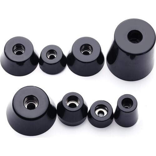 12mm To 50mm Black Rubber Machine Feet Shock Pad Non-Slip Furniture Chair Floor Cabinet Table Leg Conical Foot Protector Cover