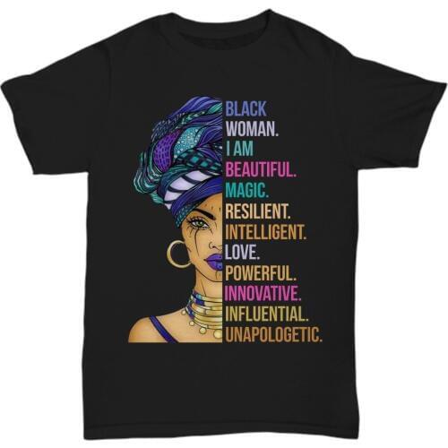 Black Queens Beautiful Magic T-Shirt Gift Tee Proud Melanin Black History 2019 Newest Letter Print Cross Cartoon Crazy T Shirts