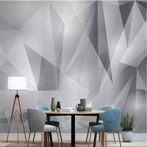 Decorative Wallpaper Nordic Modern Simple Abstract Style Geometric 3D Line Background Wall