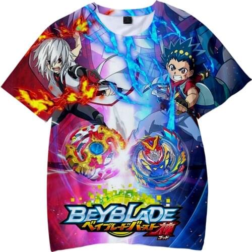 2019 kids T Shirt Beyblade Burst Evolution 3D t-shirt boys girls short sleeve tshirt Hip hop Summer Children clothes Cute Tops