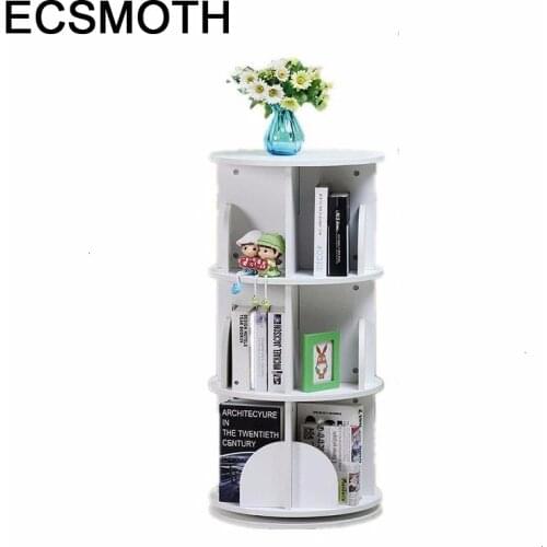 Kid Bookshelf Industrial Decor Mueble De Madera Rotatable Rotate Librero Bookcase Modern Home Furniture Book Shelf Case