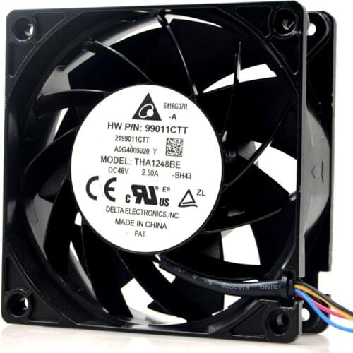 For Delta THA1248BE 12038 120x120x38mm DC 48V 2.5A 12CM 4-pin High Speed Airflow CFM Cooling Fan