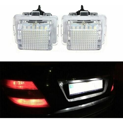 For Mercedes Benz C E CL S Class W204 S204 W212 S212 C207 C216 W221 Car Led Number License Plate Light Kit Canbus Error Free