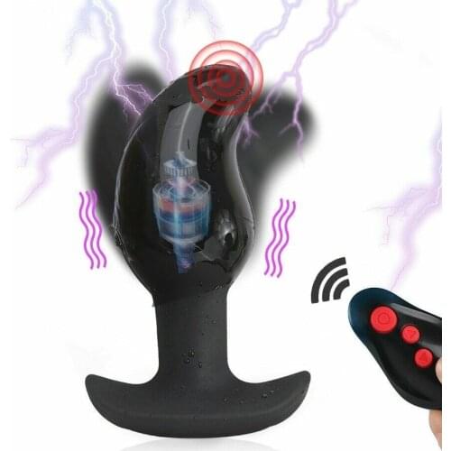 Electric Shock Anal Vibrator Butt tail Plug Male Prostate Massager Sex Toys for woman gay Silicone Clitoral G-Spot Stimulator