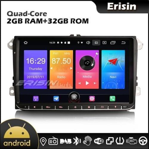 Erisin EU Stock 2728 9" Android 10.0 DAB Carplay Autoradio for VW Passat Golf Touran Polo Seat MK5 MK6 PLUS B6 B7 Sharan Tiguan