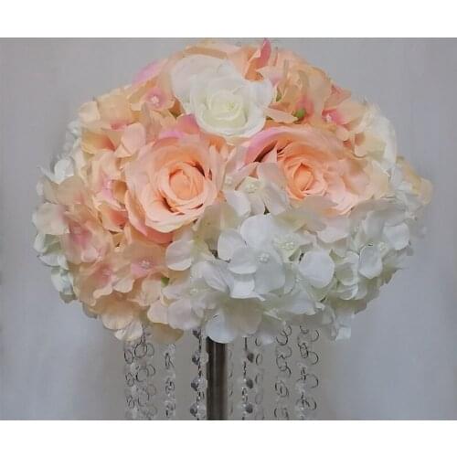 Roses artificial flower ball wedding scene layout flowers living room desk home decoration fake flower vase flower ball