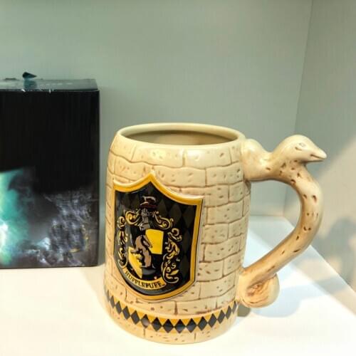 3D Snake Handle Ceramic Cup Animation Creativity Drinking Cup Coffee Mug Live Map Coffee Cup 600ml Large Capacity Boyfriend Gift