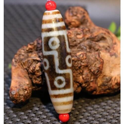 Magic Power Tibetan Old Agate 9 Eye Kingdom Symbol Big Drum SH dZi Bead Pendant LKbrother Sauces Top Quality UPD2100602A01