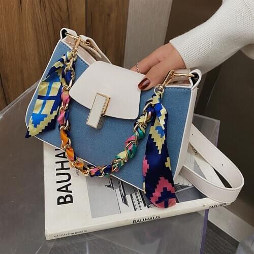 Fashion Square Armpit Bag High Quality Matte PU Leather Womens Designer Shoulder Bags Handbags Silk Scarf Ladies Crossbody Bags