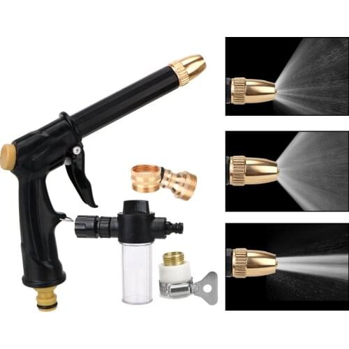 Motorcycle Car High Pressure Water Gun Washer Nozzle Cleaning Set Foam Washing Tools Copper Off Road 4x4 Automotive Accessories