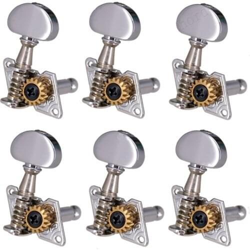 A Set 6r Small semicircle Buttons Open Gear Inline Guitar String Tuners Tuning Pegs Keys Machine Heads guitar accessories parts
