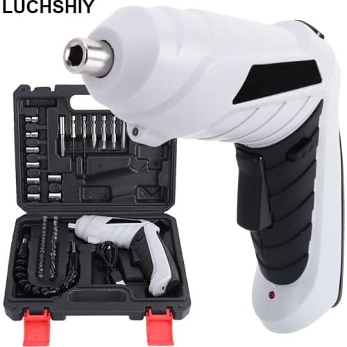 3.6V Mini Electrical Screwdriver Set Smart Cordless Screwdrivers Electric Drill USB Rechargeable Twistable Handle Power Tool Set