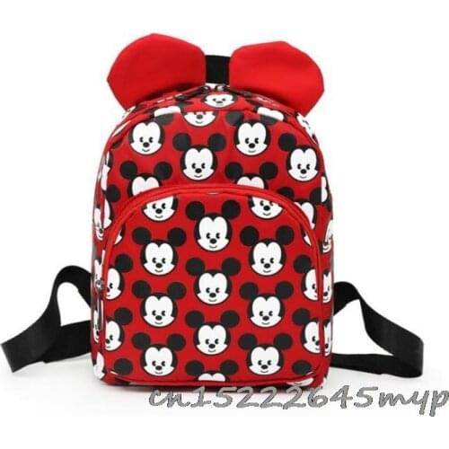 Disney Cartoon Backpack New Minnie Mickey Travel Backpack Diaper SchoolBags Canvas Young college students Mochilas Mummy Bag