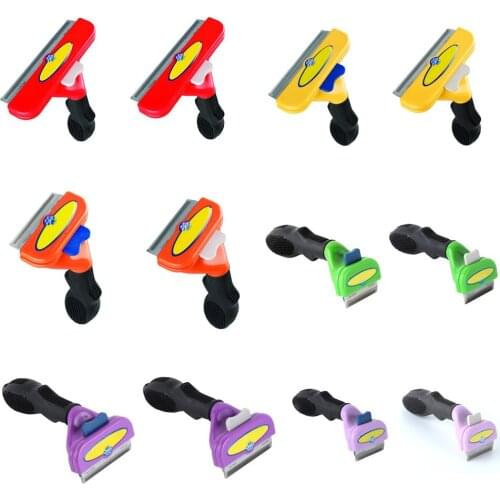 For Cat Grooming Brush Tool Hair Clipper Stainless Dog Cat Combs Supplies Pet Dog Deshedding Removal Hair Comb