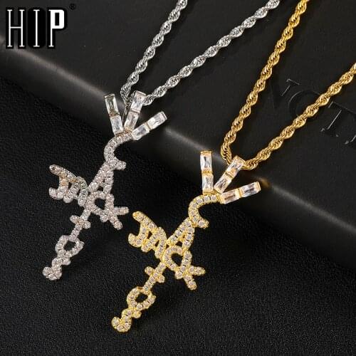Hip Hop Bling CZ Cross Iced Out Cubic Zirconia Necklaces & Pendants For Men women Charm Jewelry