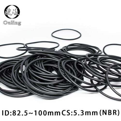 10PC/Lot Rubber Ring NBR O-Ring Sealing CS 5.3mm ID82.5/85/87.5/90/92.5/95/97.5/100/140mm Nitrile O Ring Seal Gasket Washer
