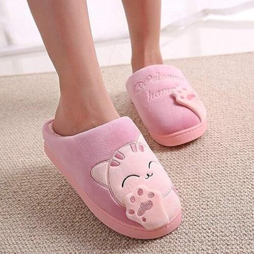 Waterproof Non-Slip Home Slippers Winter Warm Home Women Indoor Cute Non-Slips Ladies Soft Slippers Memory Foam Couples Shoes