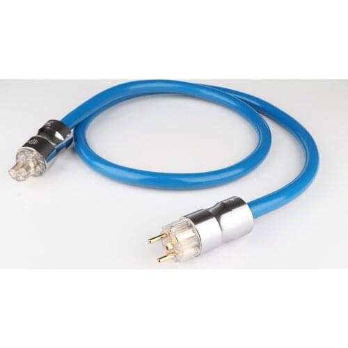 High Power EMC Shielded AC Power Cord Silver Plated AC Mains Power Cable US SCHUKO HIFI Power Cord For AMP