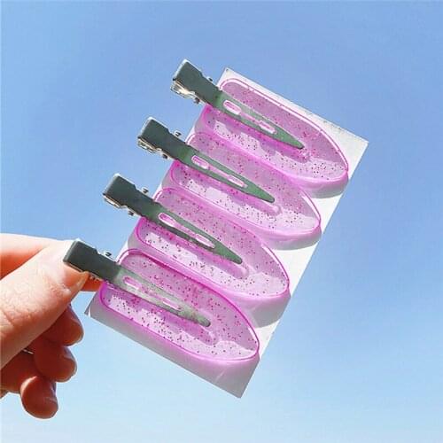 2/4/10Pcs Seamless Hairclip No Bend Crease Hairpin Makeup Clip Seamless Barrettes Salon Styling Fixed Accessories Hairpin