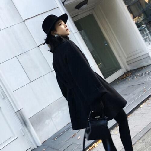 Autumn 2020 Wool Women Winter Jacket Korean Cloak Plus Size Long Coat Overcoat Womens Coats and Jackets DY001 J4665