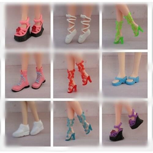 1/6 Doll Shoes Mix style High Heels Sandals Boots Colorful Assorted Shoes Accessories For Barbie Doll Baby Xmas DIY Toy