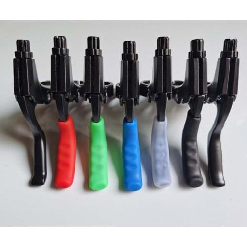 1Pair Cycling Bike Brake Cover Bright Color Anti-slip Silicone Bicycle Brake Handle Sleeve Protector Bike Accessories