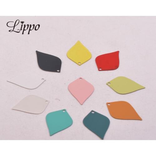 100pcs AC10659 12*18mm Brass Small Shape Charms Smooth Pendant