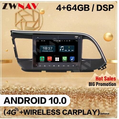 128GB 2 Din For Hyundai Elantra 2015 2016 2017 2018 2019 Android 10 Screen Multimedia Audio Radio GPS Navi Head Unit Auto Stereo