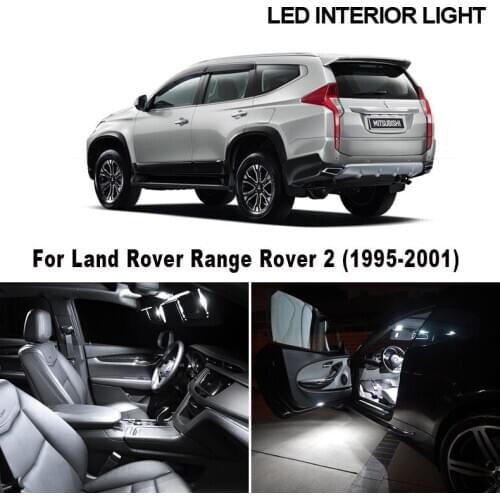 18pcs Canbus White License Plate Lamp Interior Bulbs LED Dome Map Roof Light Kit for Land Rover for Range Rover 2 (1995-2001)