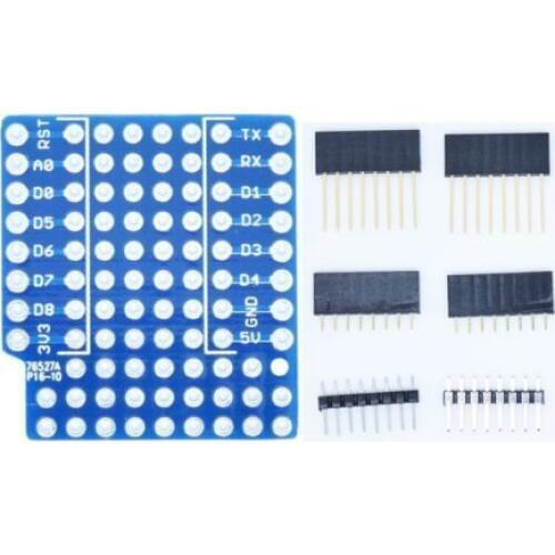 2 PCSE ProtoBoard Shield for WeMos D1 mini double