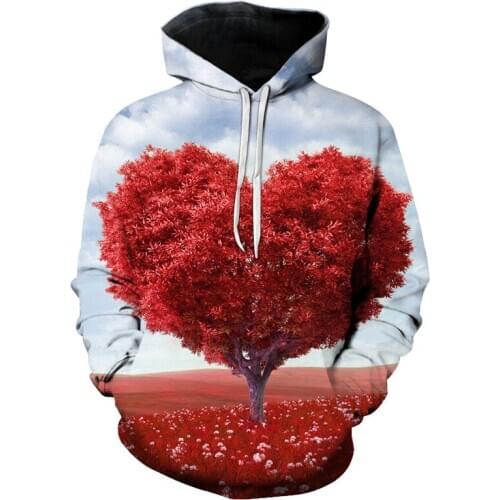 Hot Love Sweatshirt 3D Printing Hoodie Boys Girls Hooded Sweatshirt Teenager Women Men Tracksuit Cool Tops off Coat