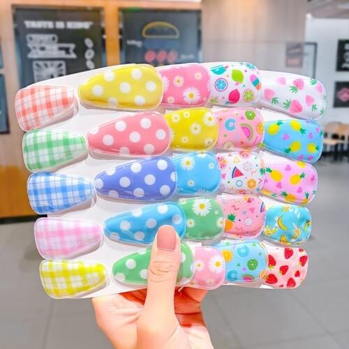 5pc/set Lovely Childrens Hair Clip for Girls Baby Small BB Clip Hairpin Headwear Girl Snap Clips Hair Accessories