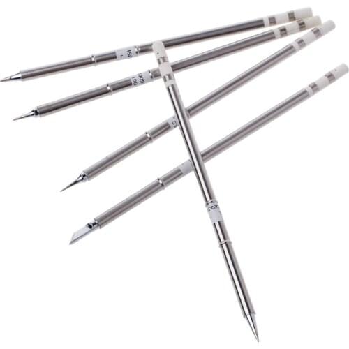 5 Pcs T12 Series Solder Iron Tips For Hakko FX951 Soldering Station FM-2027 2028 19QB