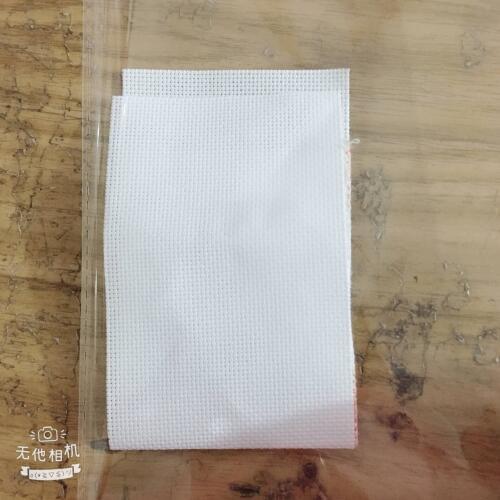 7*20CM*10pcs bookmat Aida 18ct white cloth pink black flaxen green cross stitch fabric canvas DIY handmade needlework sewing