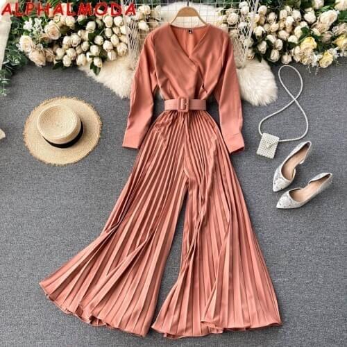 ALPHALMODA Women's Jumpsuits