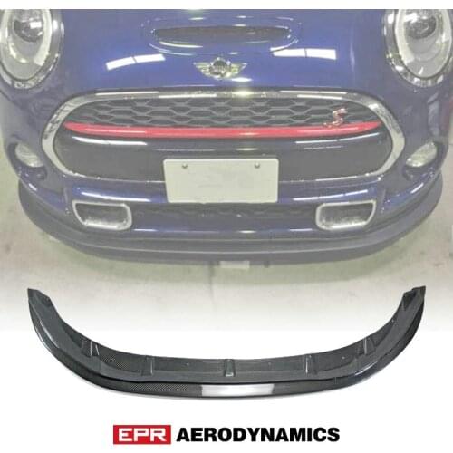 Car Accessories For F56 Mini Cooper S JDM Style Carbon Fiber Front Lip (S Only) Glossy Finish Bumper Splitter Tuning Spoiler Kit