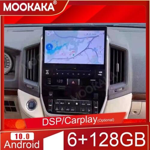 6+128G Tesla Style Android 10 Car GPS Navigation For Toyota LAND CRUISER 2016+ Stereo Headunit Multimedia Player Auto Radio
